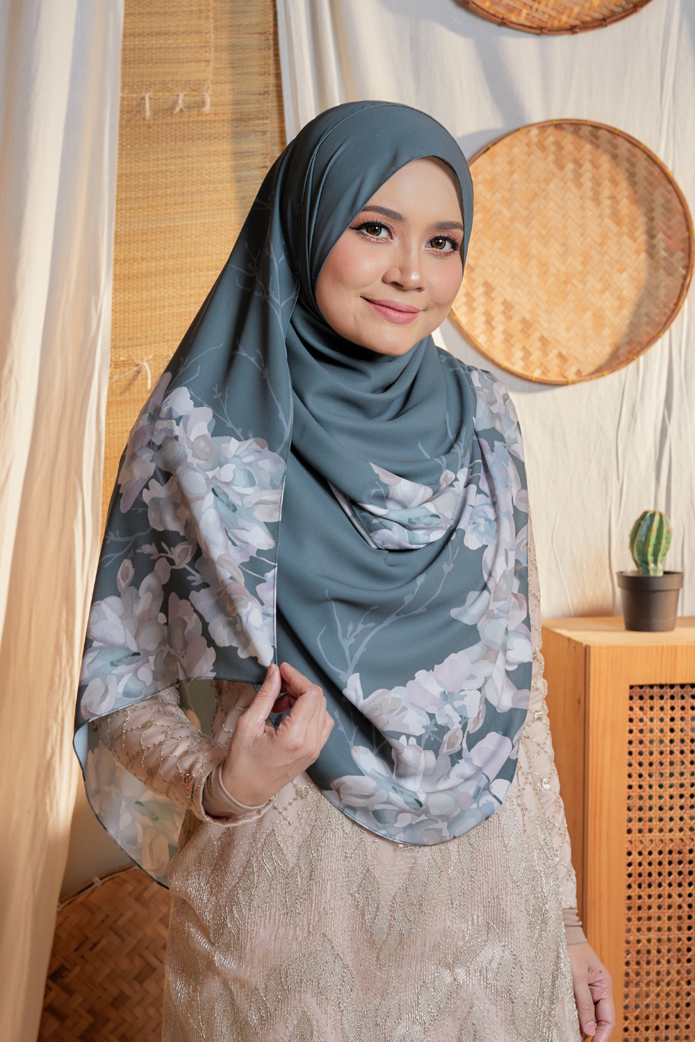 Long Shawl Printed Karya Mimi Blush