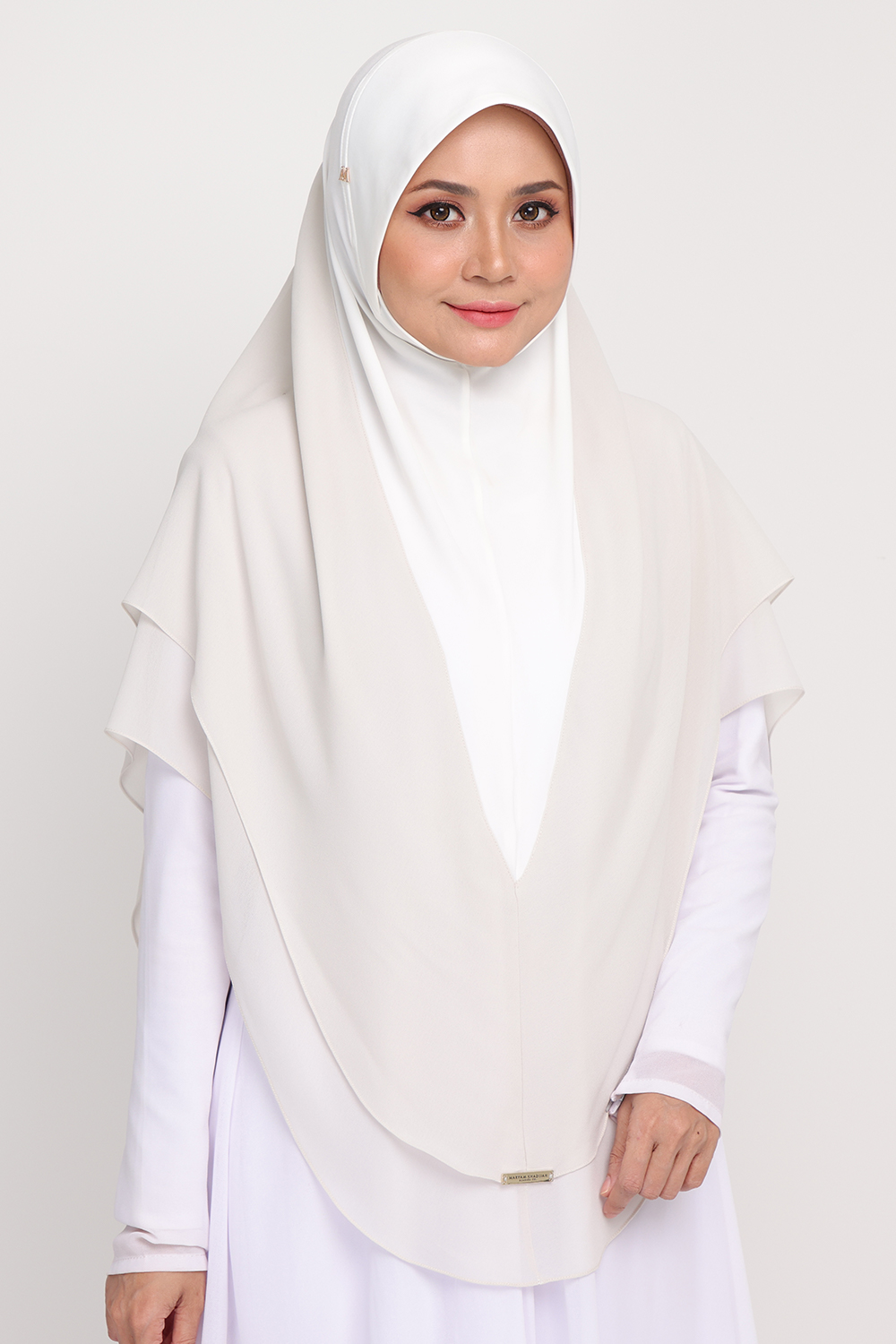 [AS-IS]- Khimar 3 Layer Eggshell White