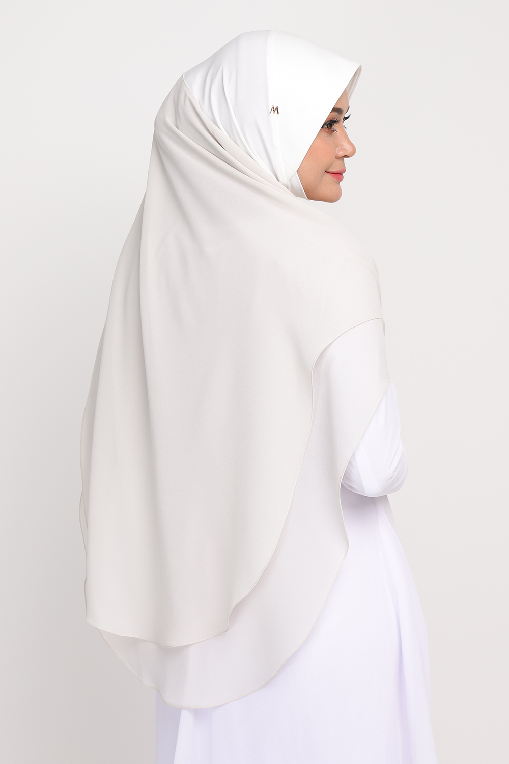 [AS-IS]- Khimar 3 Layer Eggshell White