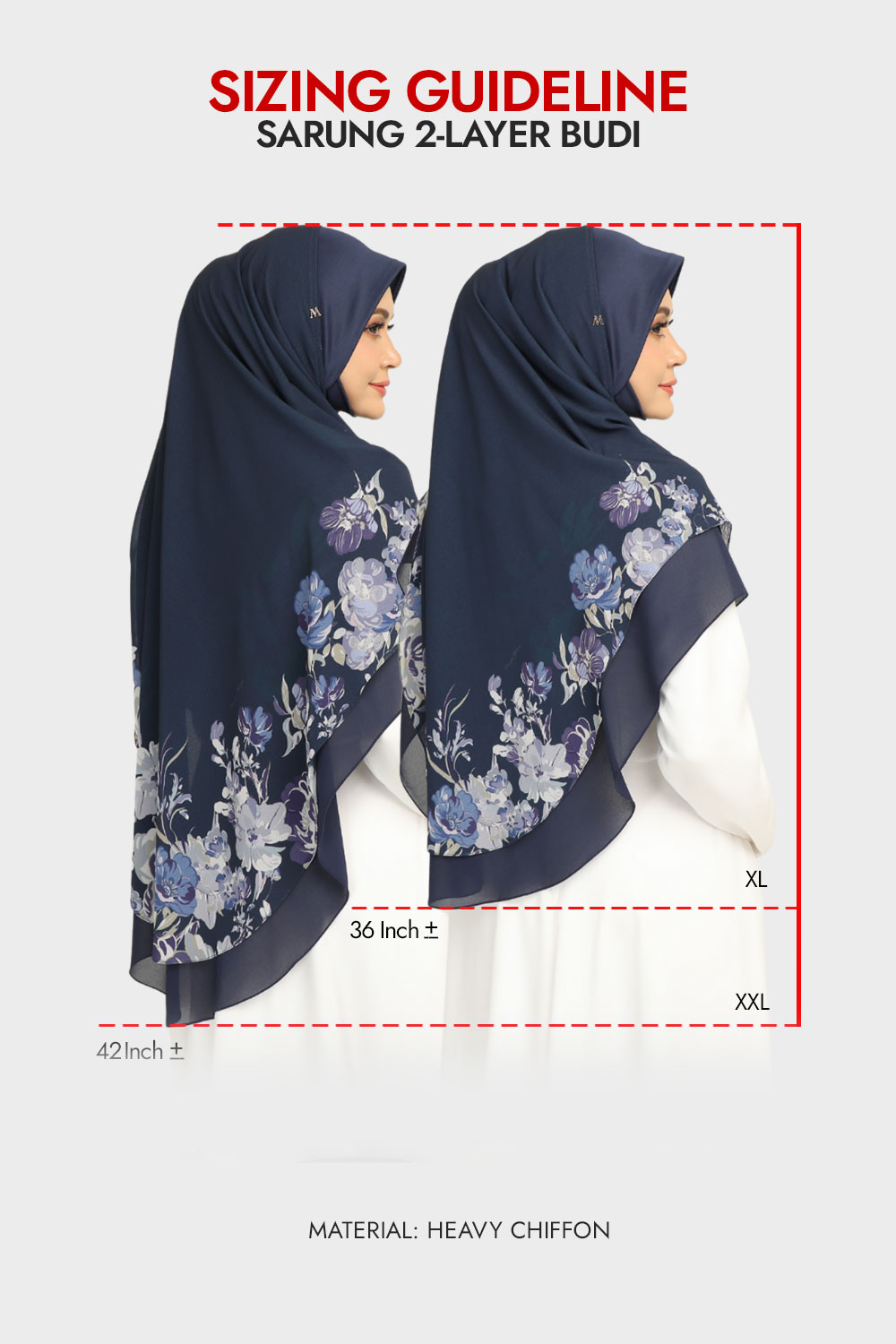 [AS-IS] - Sarung Printed Budi Prussian Blue