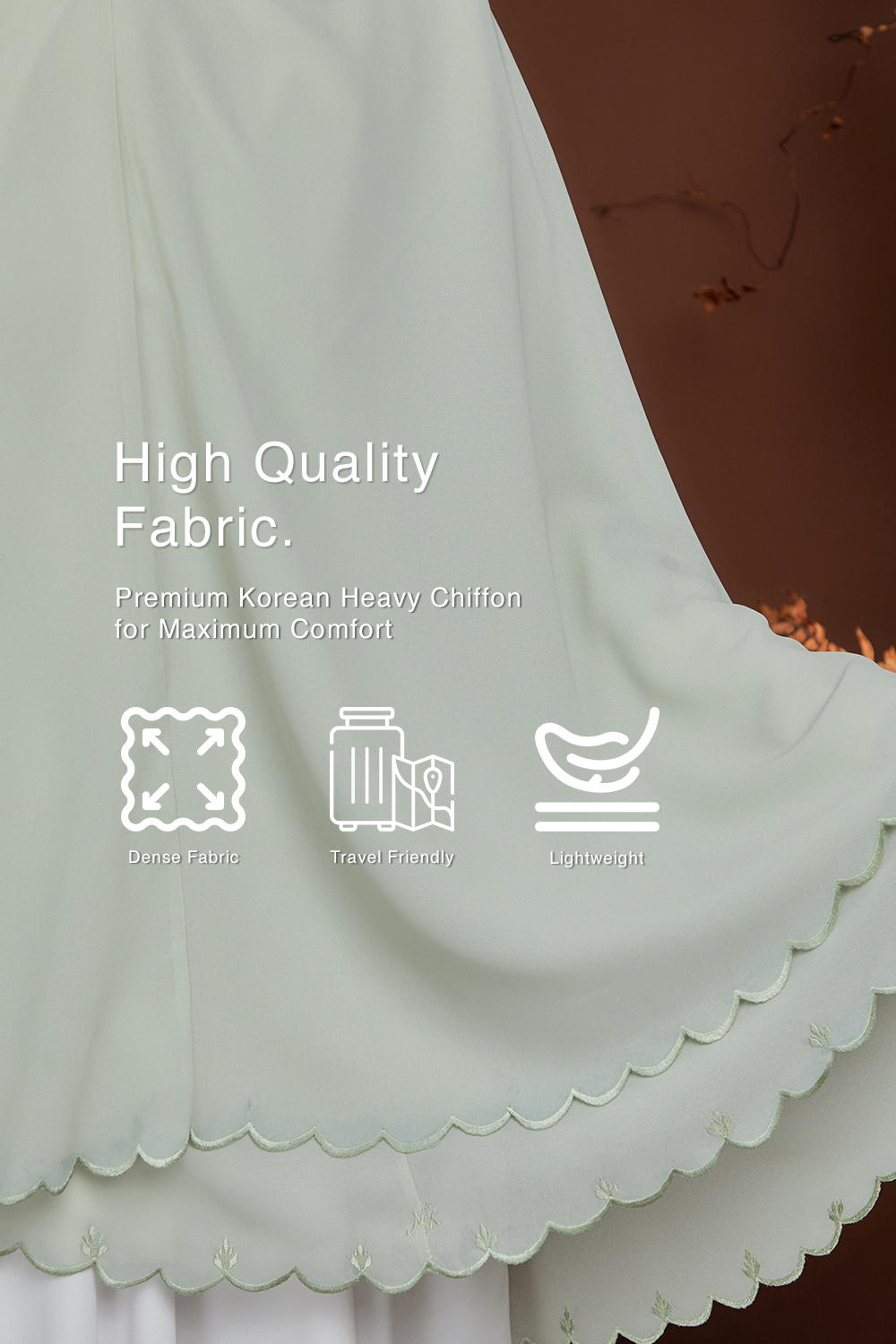 Mini Telekung Fatimah Coral White