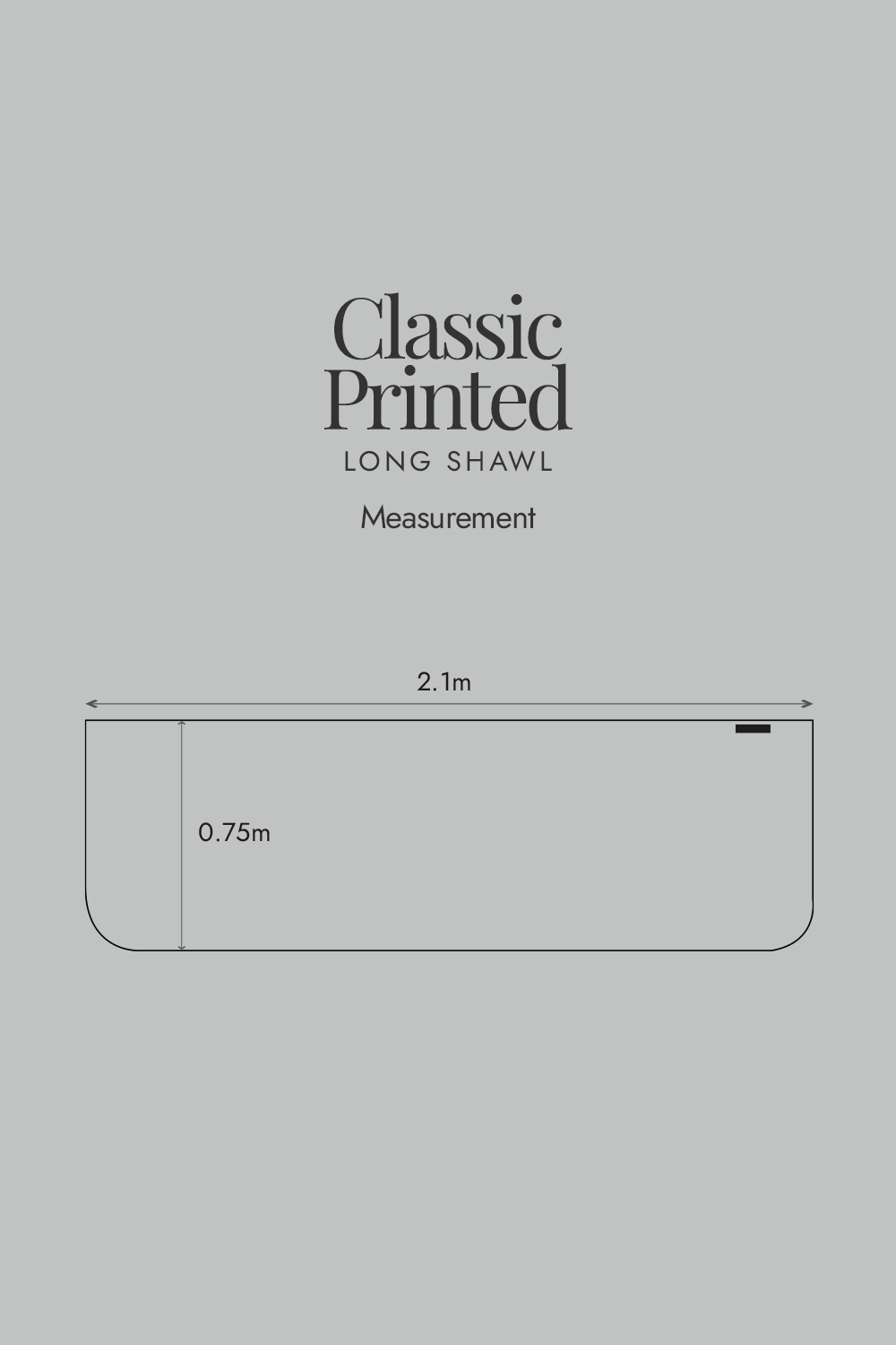 [AS-IS] - Long Shawl Printed Kiara Van Dyke Brown