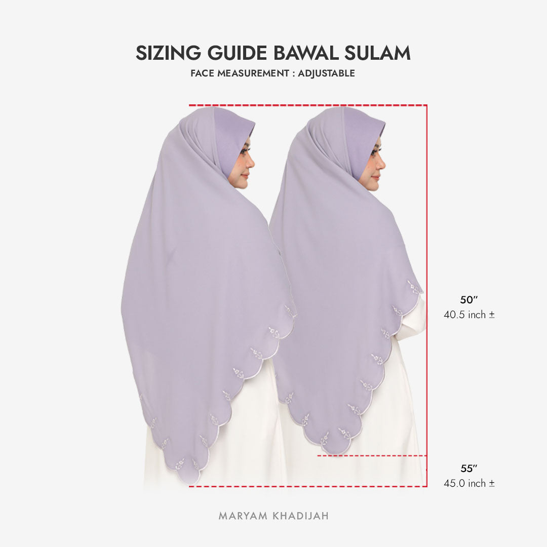 As-Is Instant Bawal Sulam Plum Purple