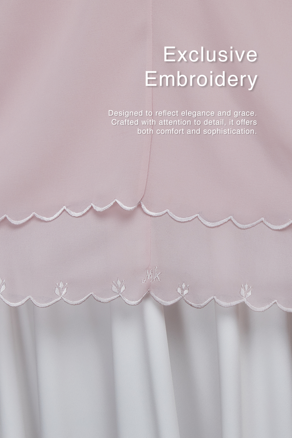Mini Telekung Fatimah Coral White