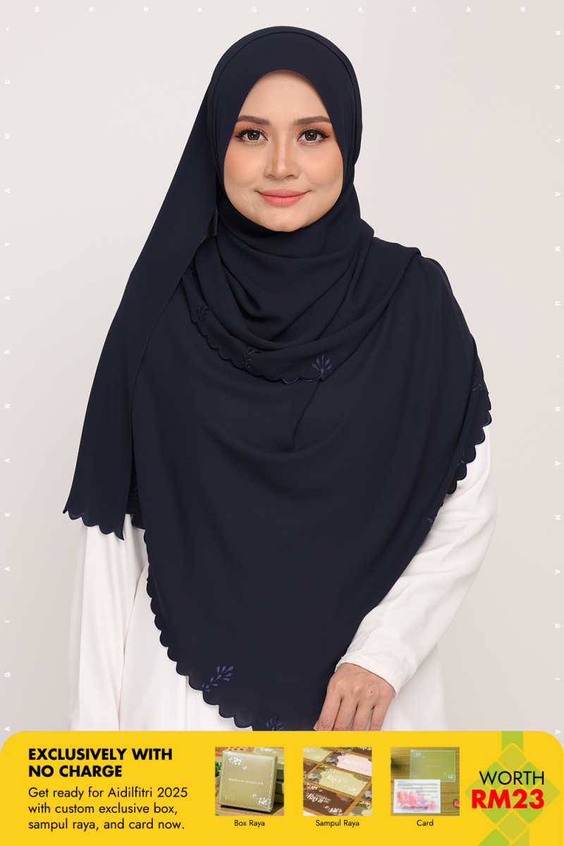 Umma Shawl Sulam Dark Yale