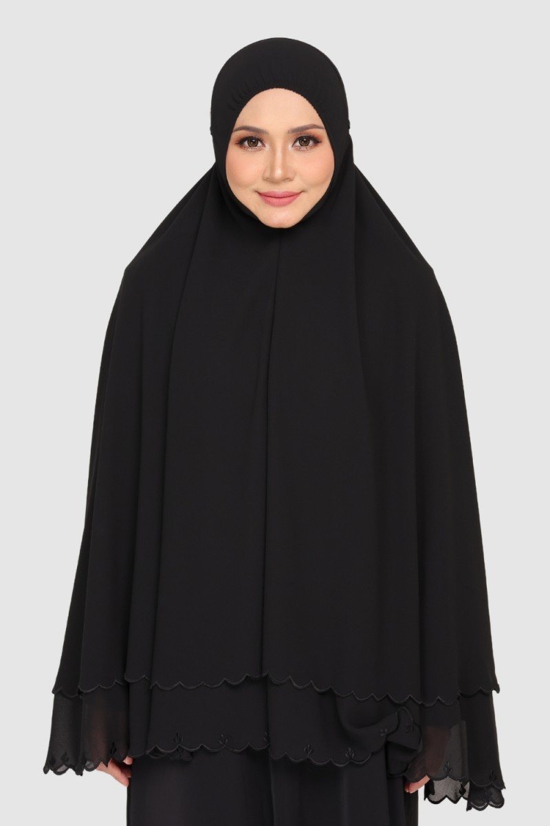 Mini Telekung Fatimah Luxe Black