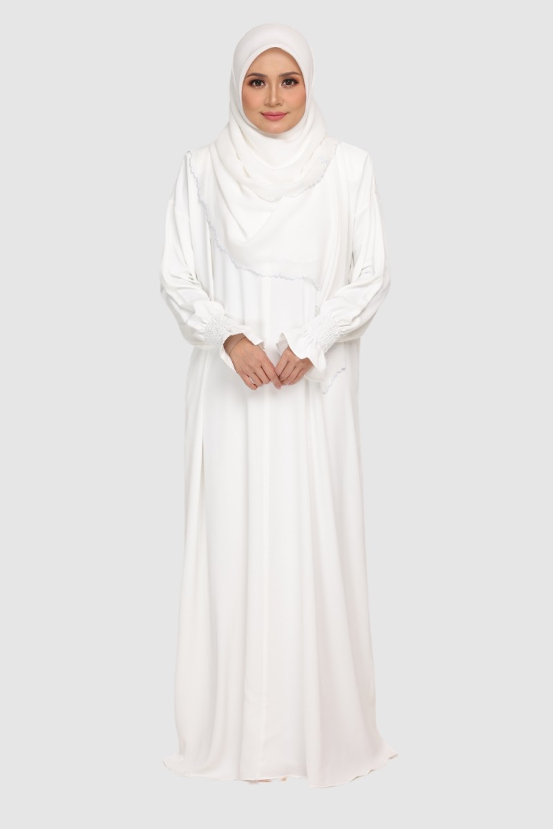 Jubah Rajwa Coral White