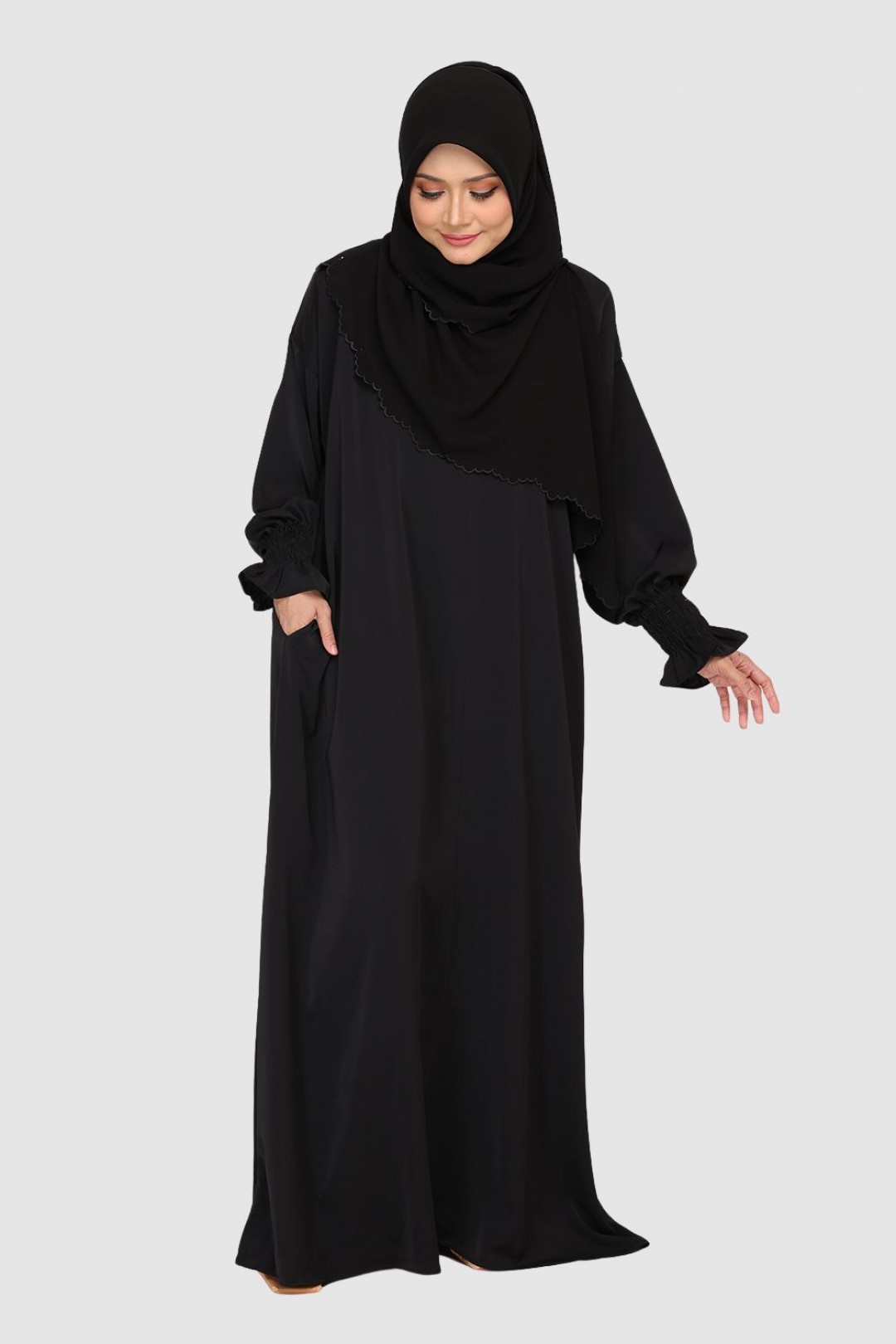 Mini Telekung Fatimah Luxe Black