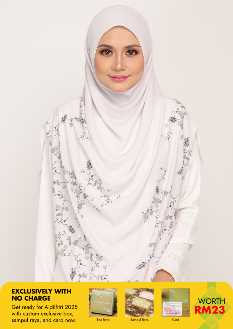 Umma Printed Arwa White Haze