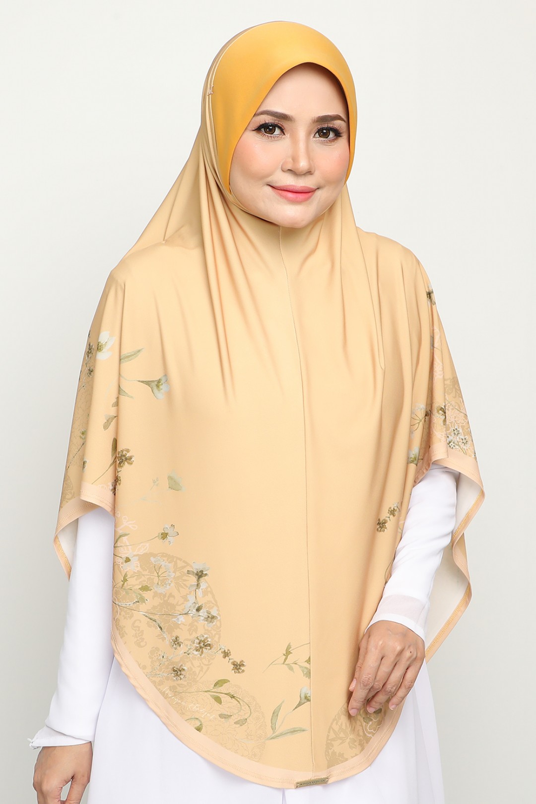 [AS-IS]- Sarung Printed Najdiyyah Pale Mustard