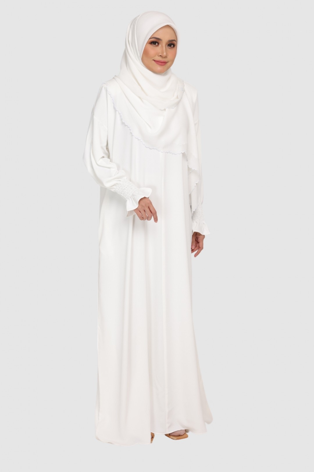 Jubah Rajwa Coral White