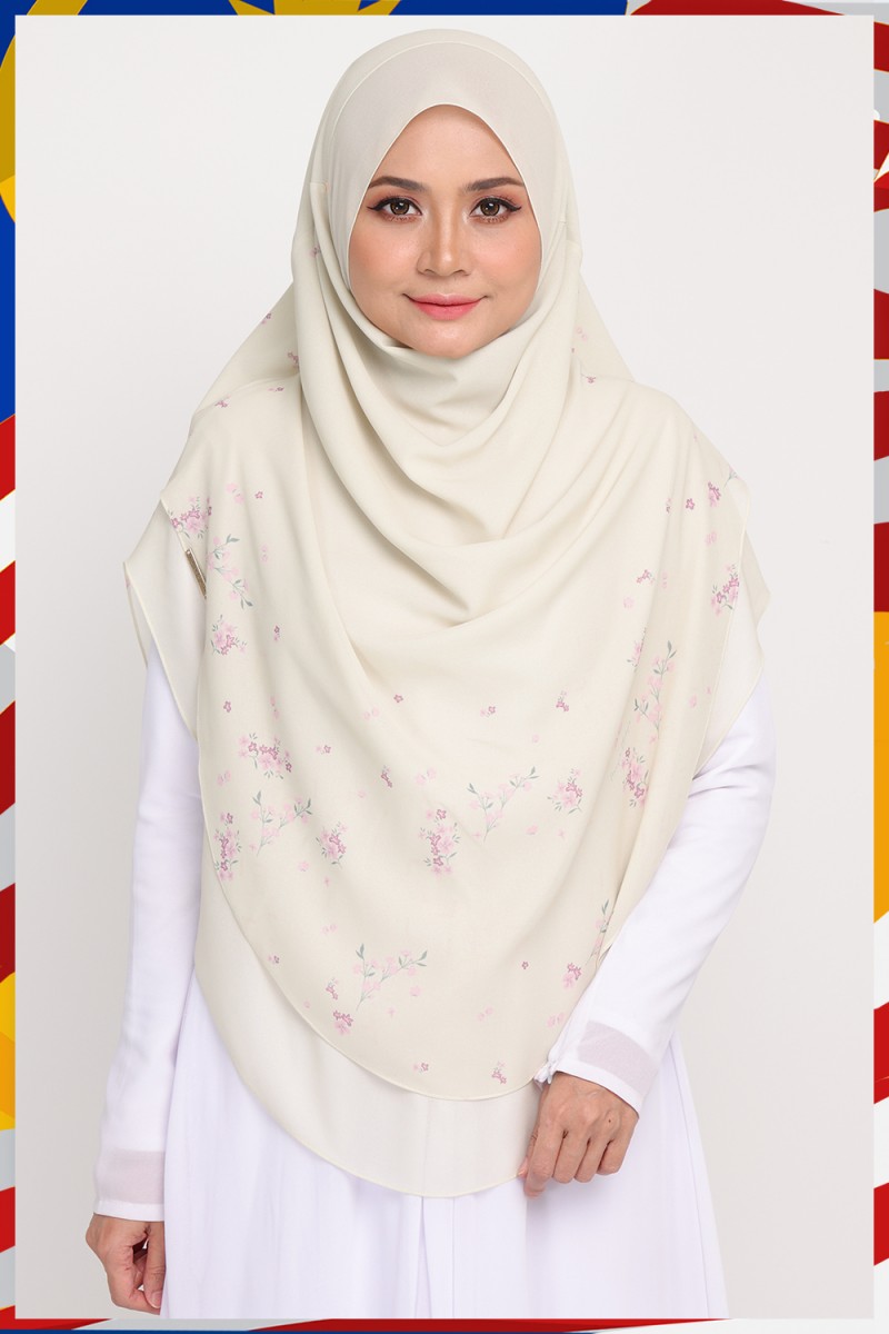 As-Is Umma Printed 2-Layer Floral White