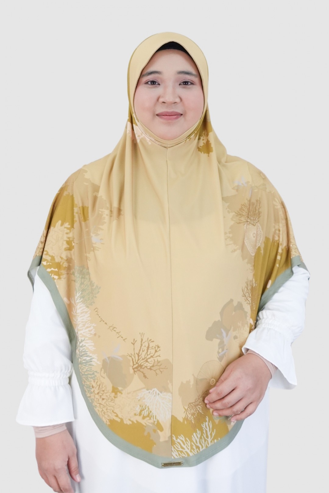 S-Sarung Printed Coral Yellow