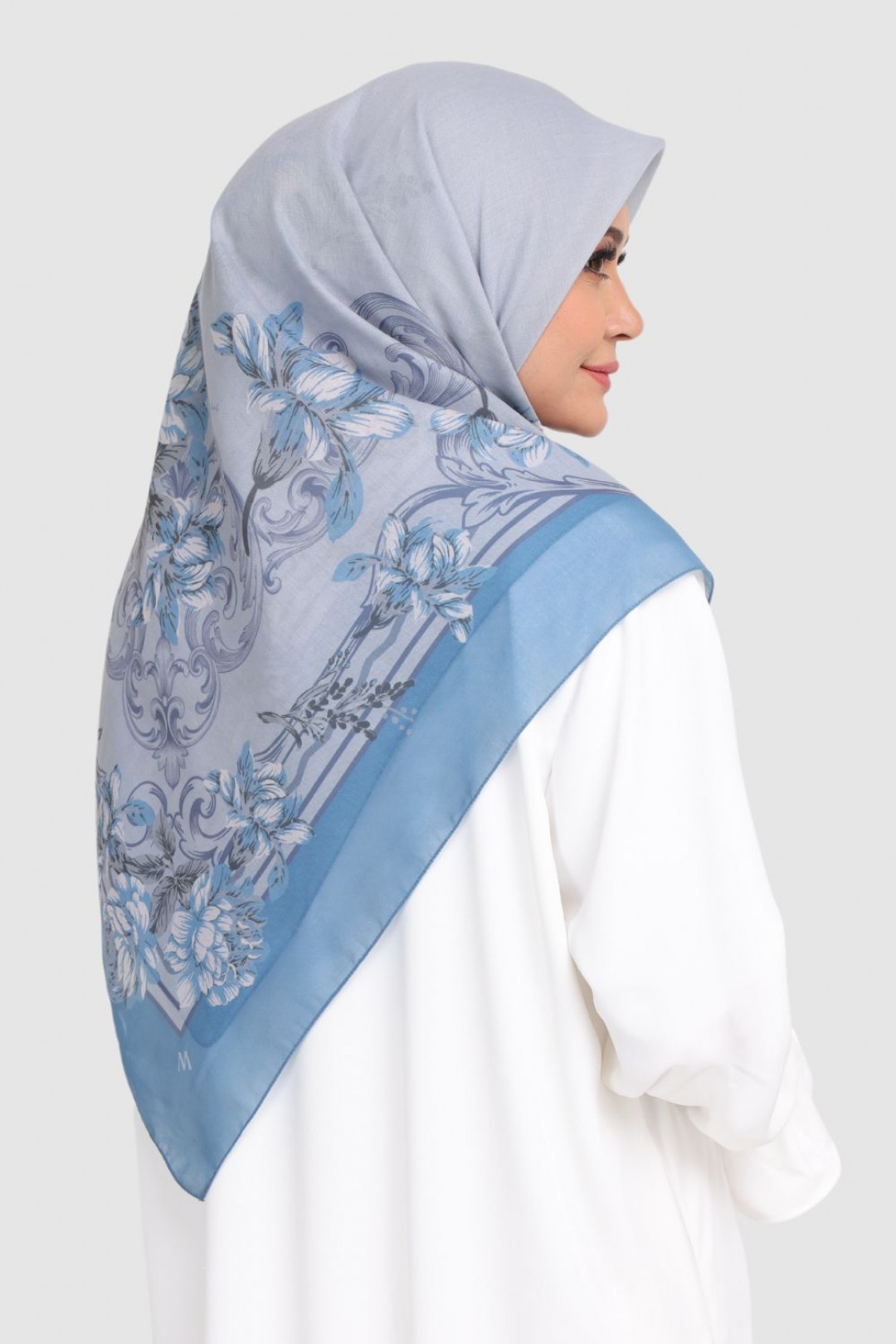 [SAMPLE]-Bawal Printed Tulip Blue