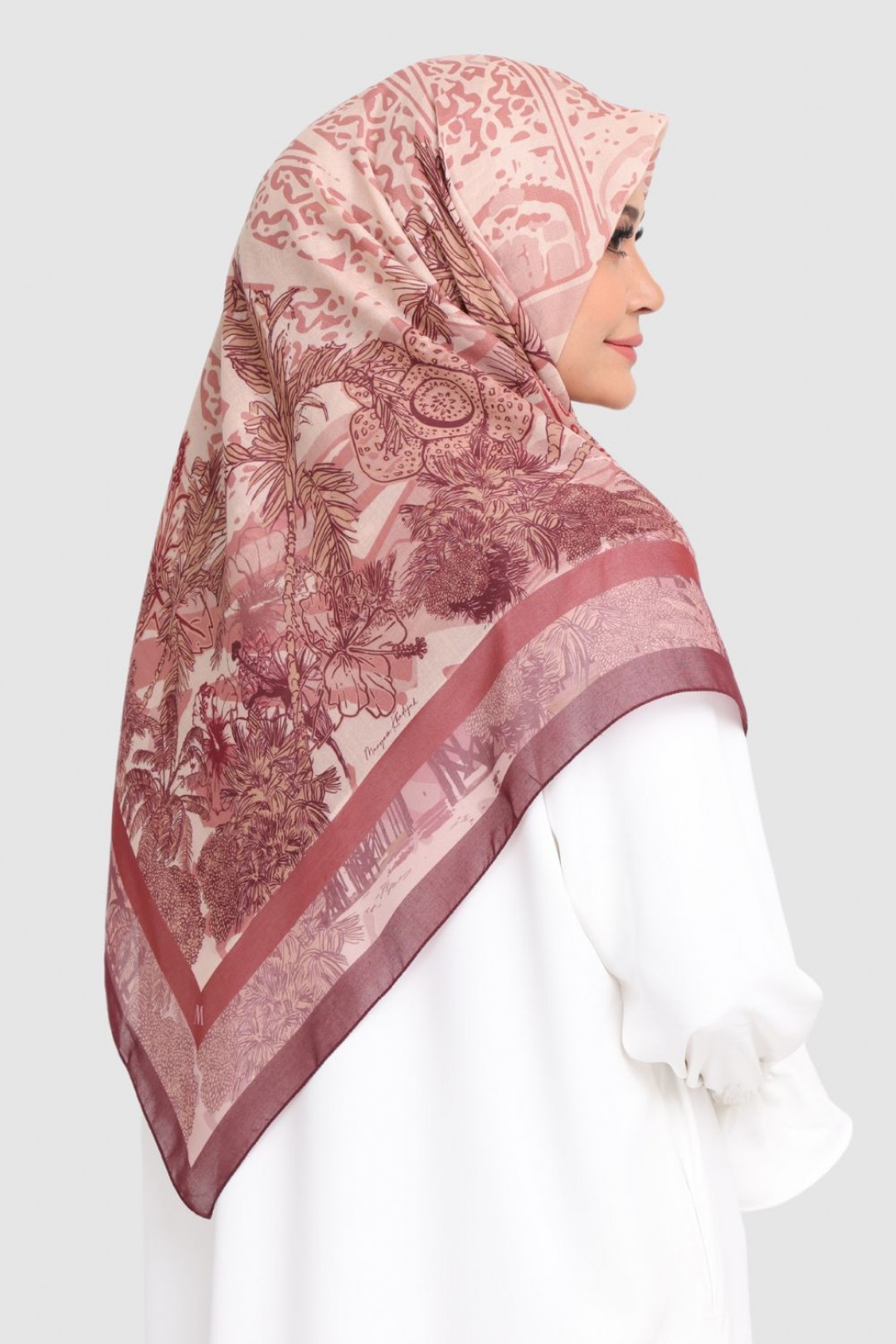 [SAMPLE]-Bawal Printed Hibiscus Red