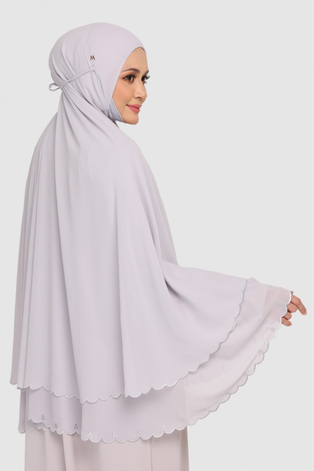 Mini Telekung Fatimah Flash Grey