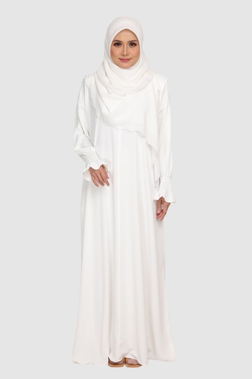 Jubah Rajwa Coral White