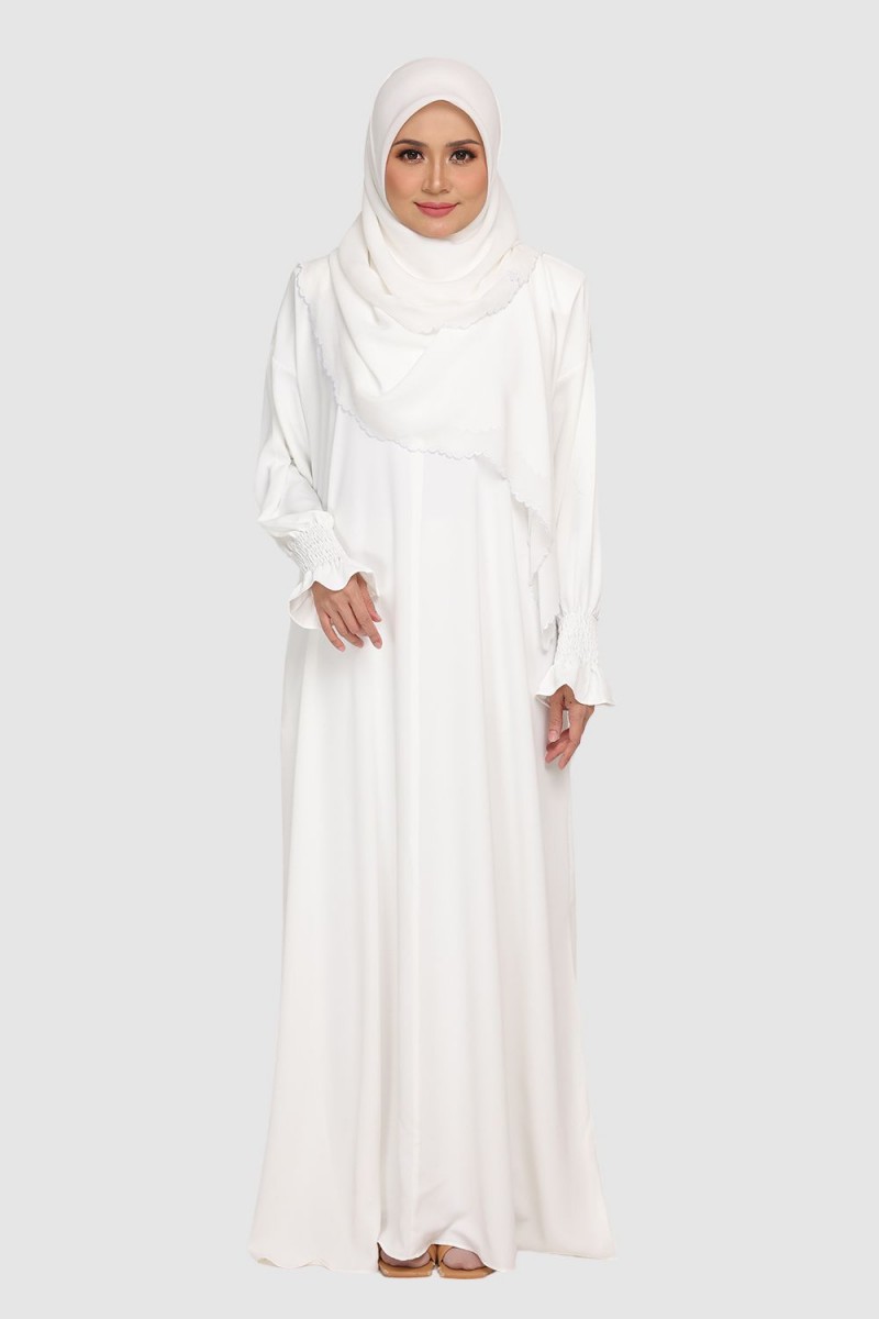 [AS-IS]- Jubah Rajwa Coral White