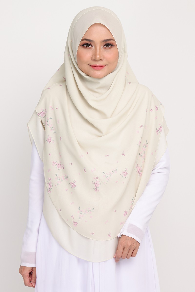 As-Is Umma Printed 2-Layer Floral White