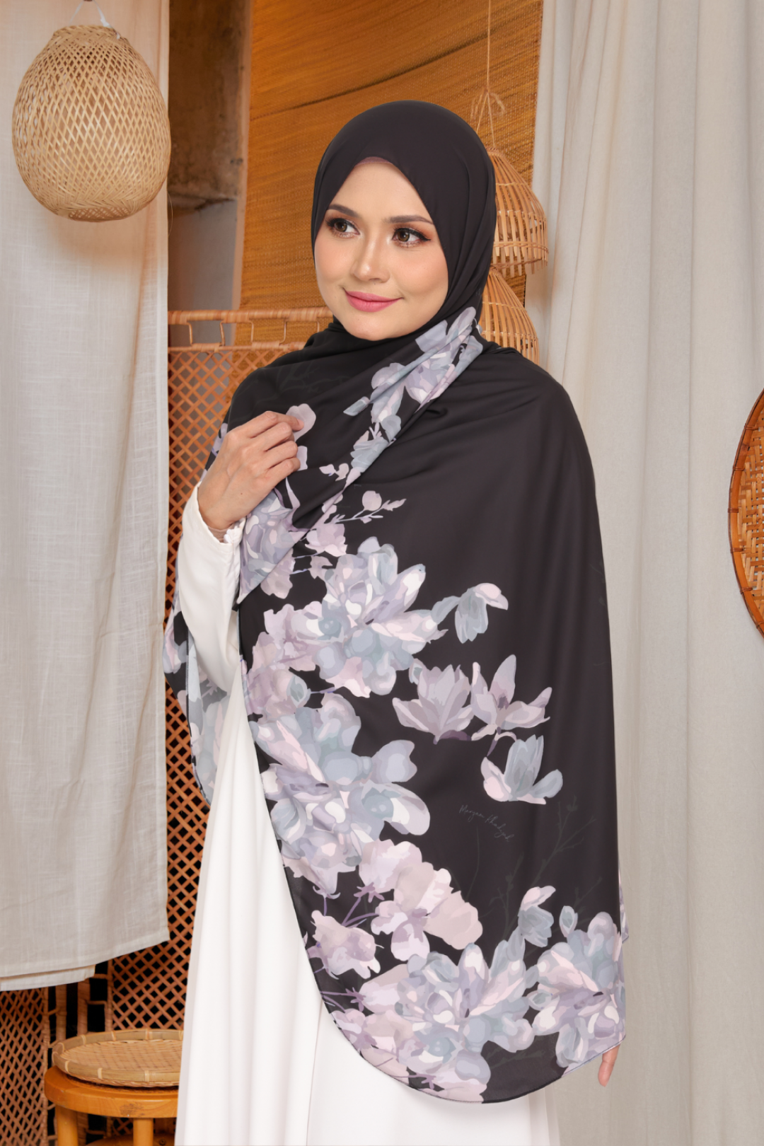 Long Shawl Printed Karya Sea Salt