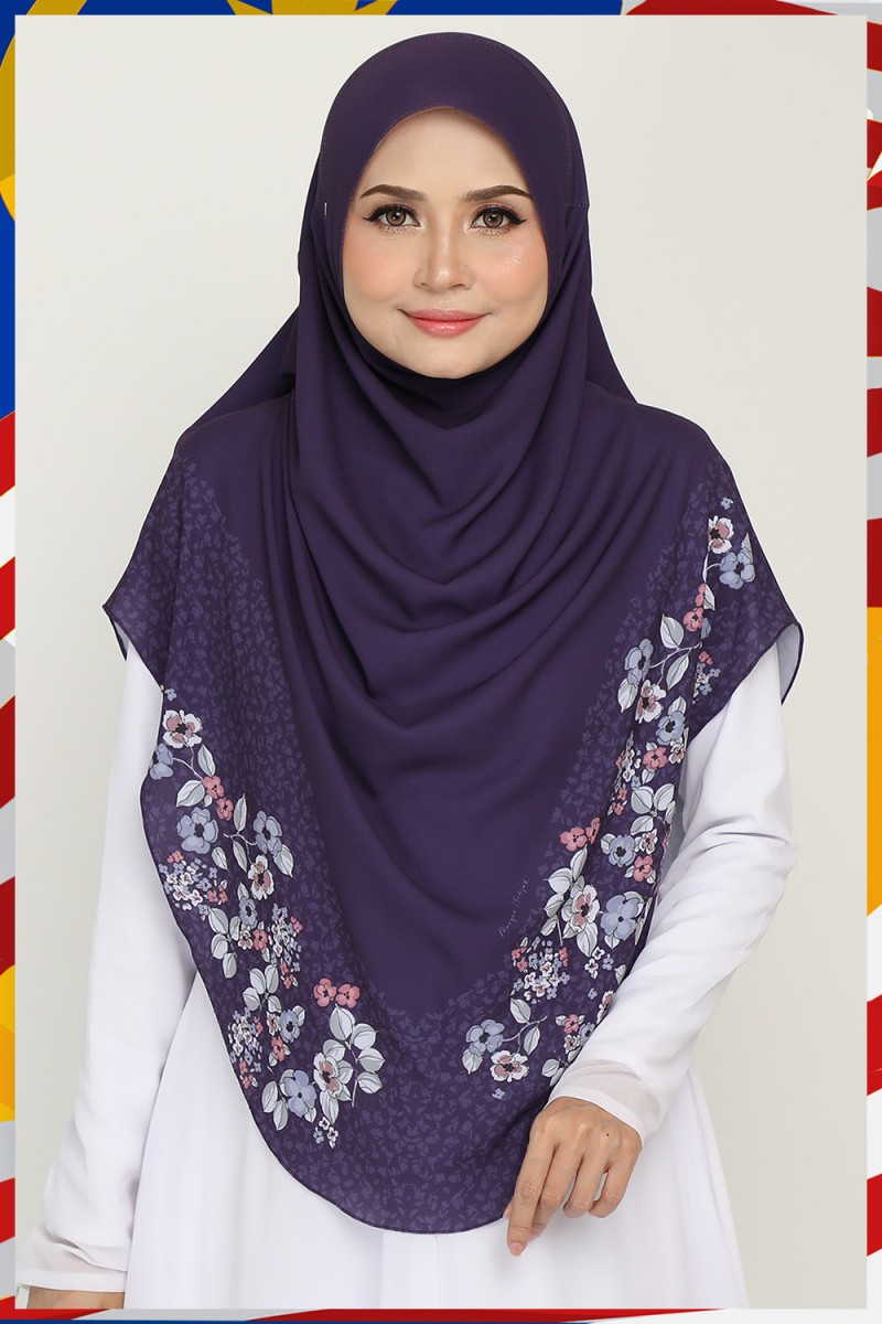 Umma Printed Hamra Sangria Purple