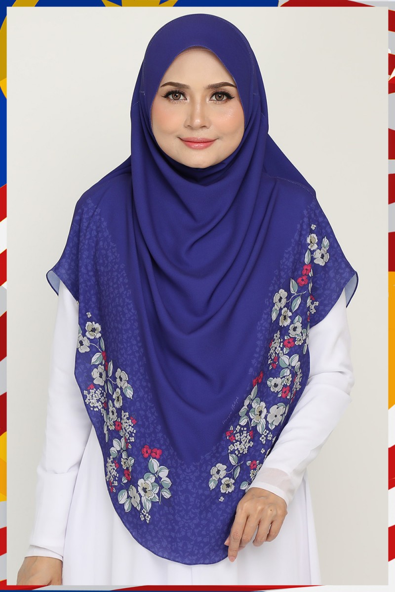 Umma Printed Hamra Solid Blue