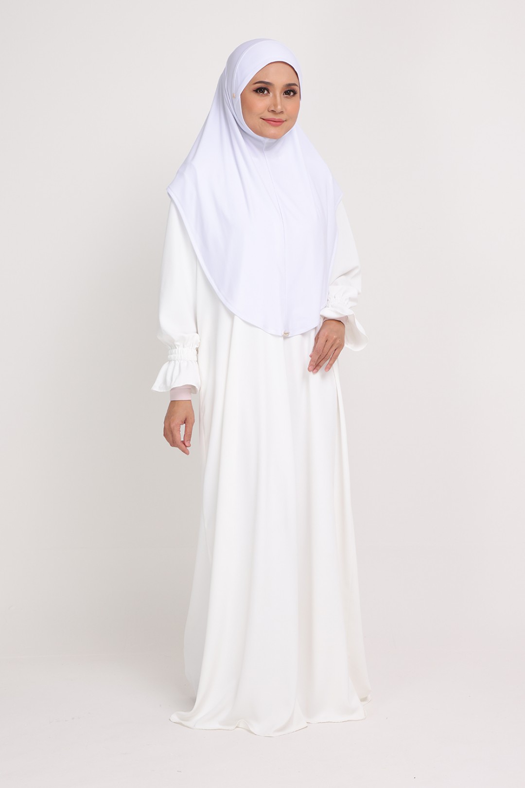 As-Is Jubah Wardah Alba White