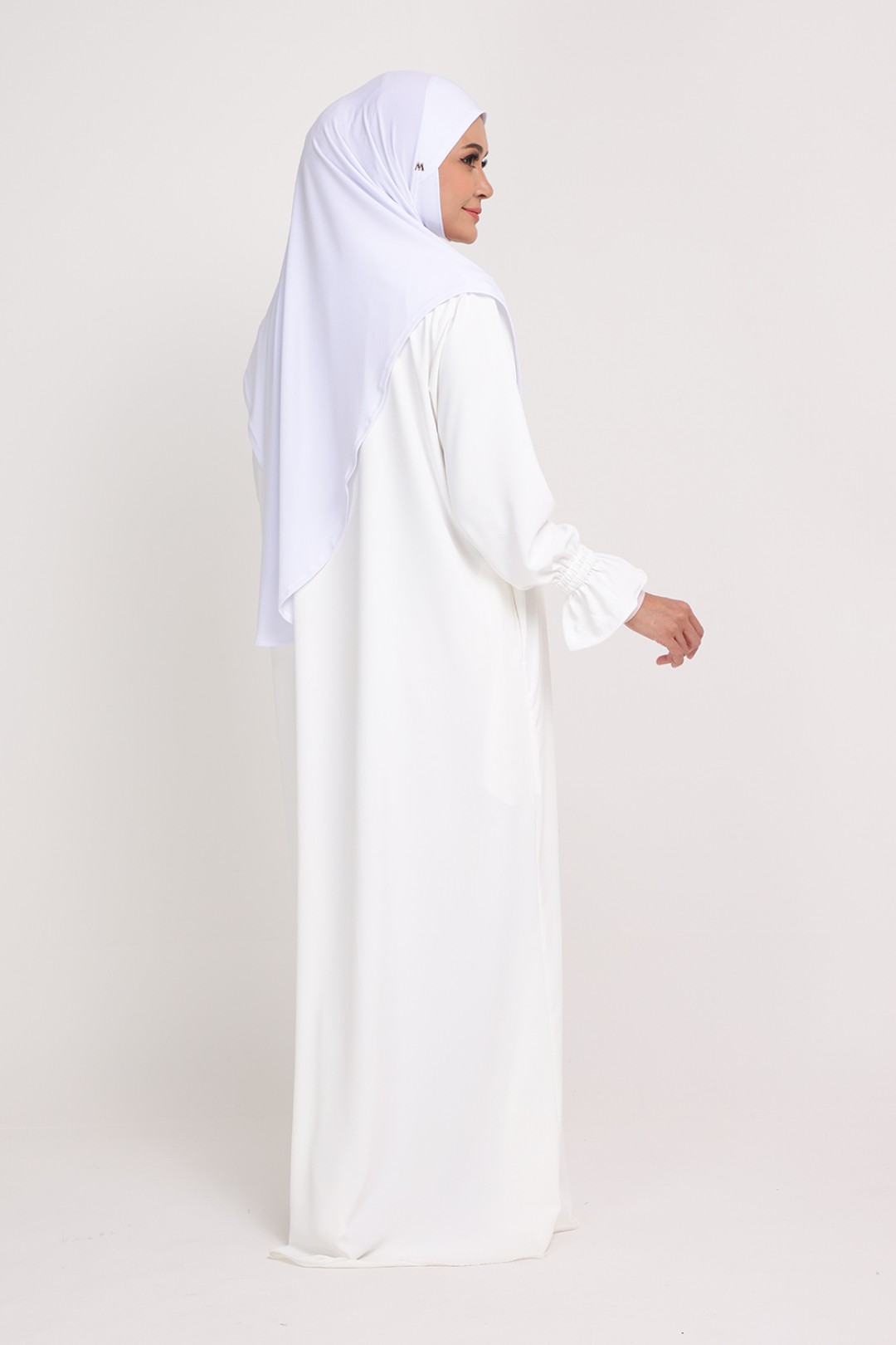 As-Is Jubah Wardah Alba White