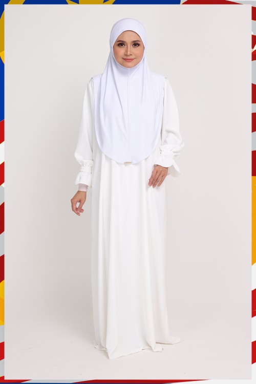 Jubah Wardah Alba White