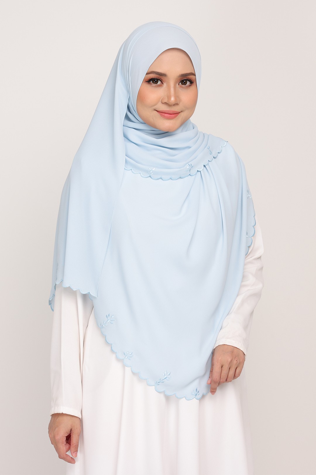 Shawl Sulam Alice Sky