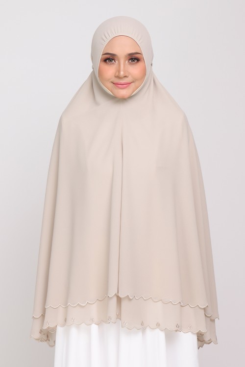 Mini Telekung Fatimah Almond Dun