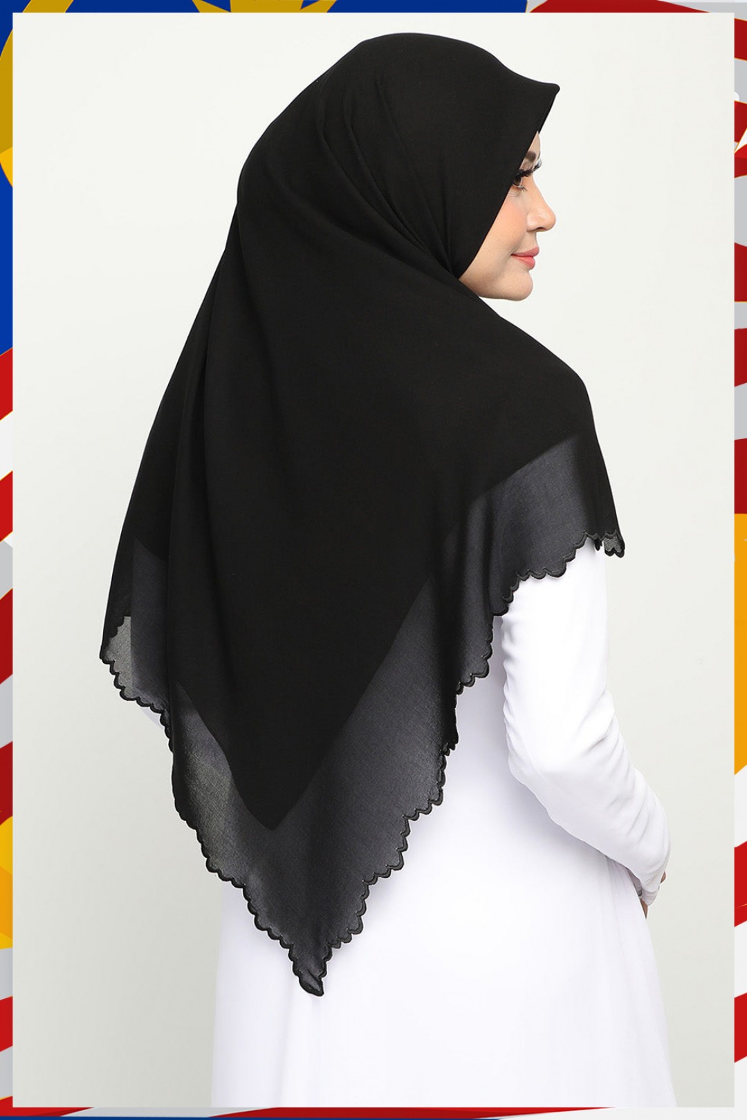 Bawal Sulam Card Black