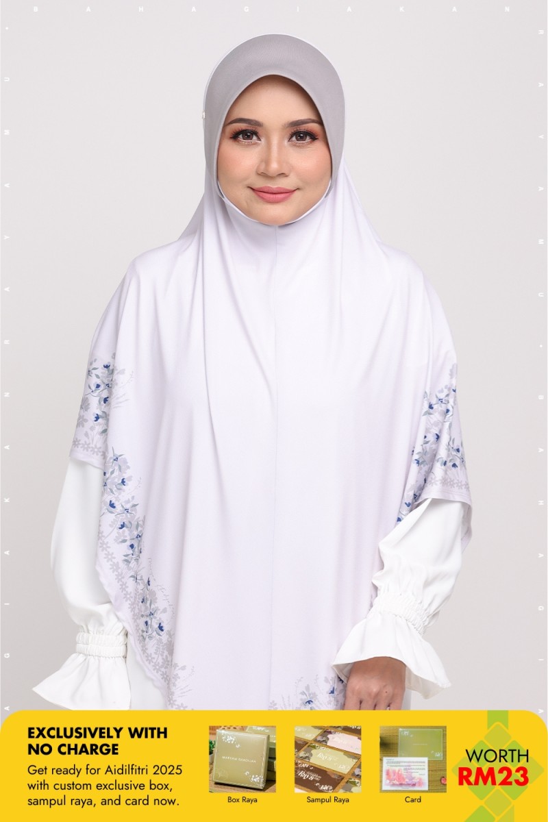 Sarung Printed Radiyyah Ash White