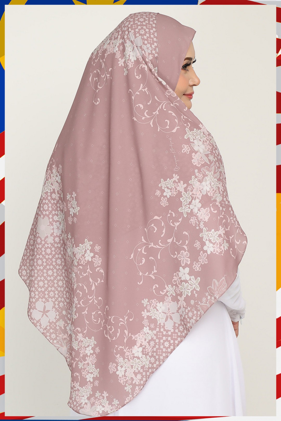 Instant Printed Khamsiyyah Almond Tan