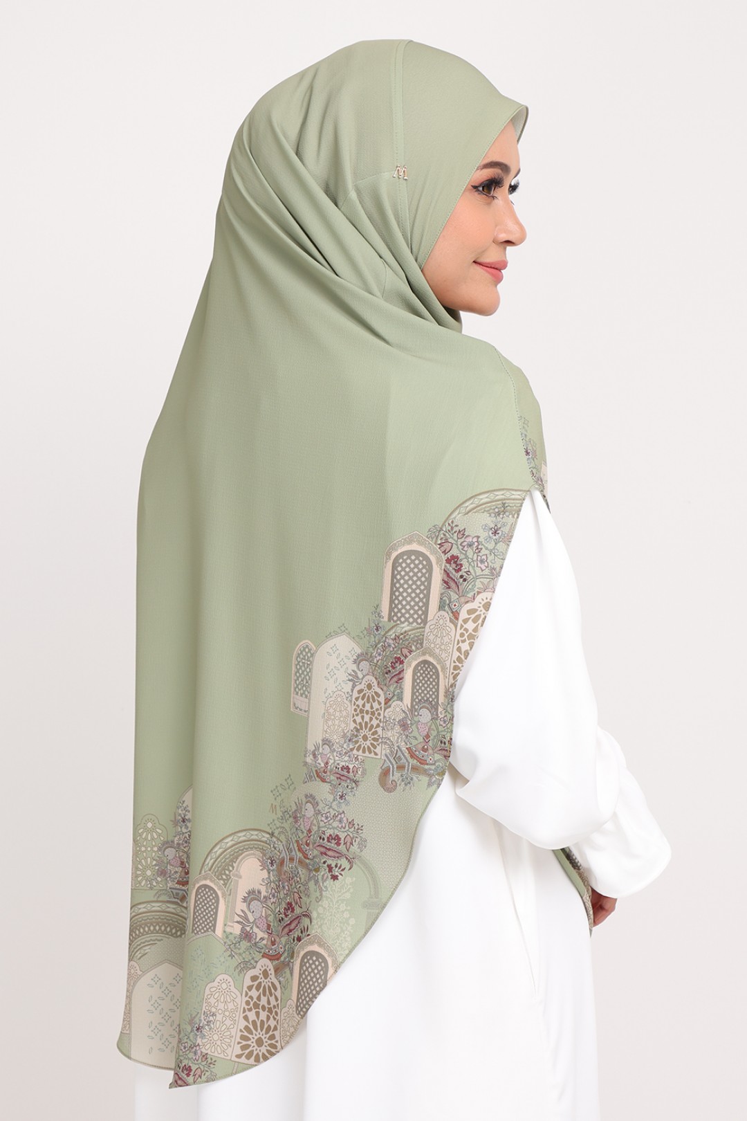 Umma Printed Raudhah Asparagus Green