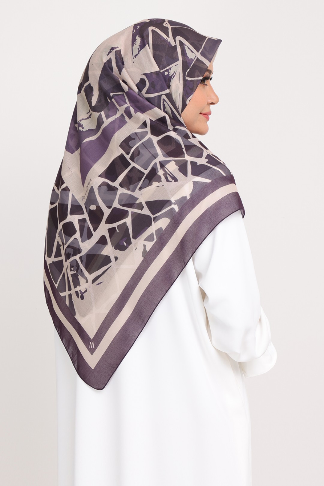 Bawal Printed Madera Punch Plum