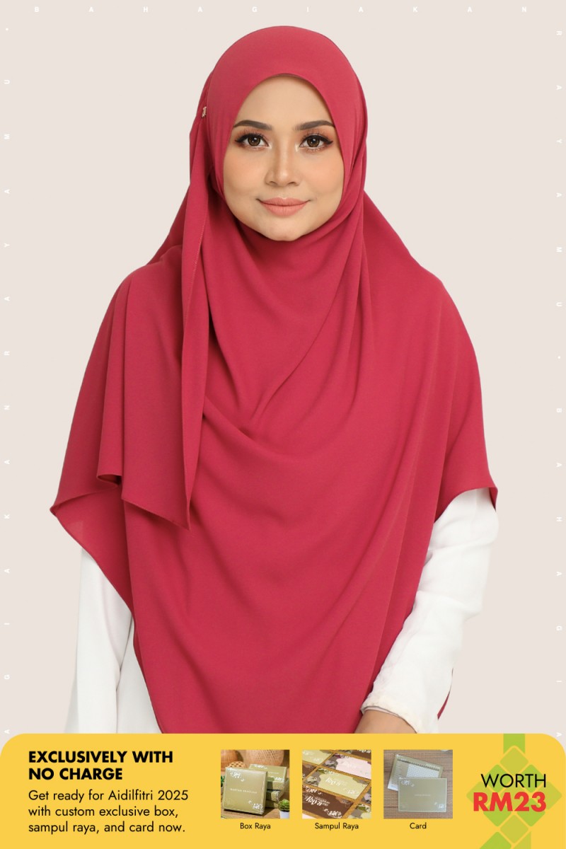 Umma Shawl Merangsri  Berry Red