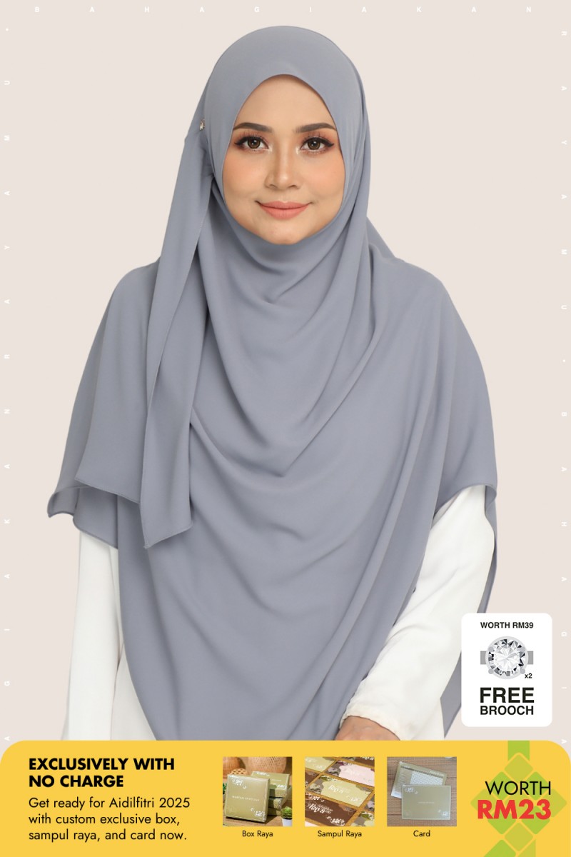 Umma Shawl Merangsri  Bice Grey