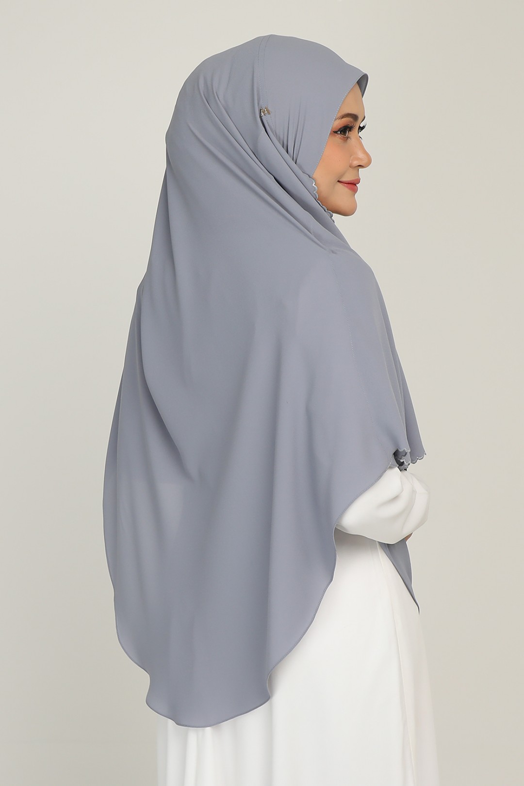 Umma Shawl Sulam Bice Grey