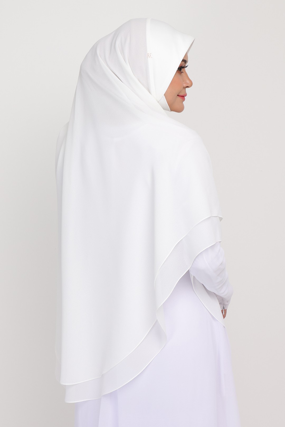 As-Is Khimar 2-Layer Scuba Bijela White