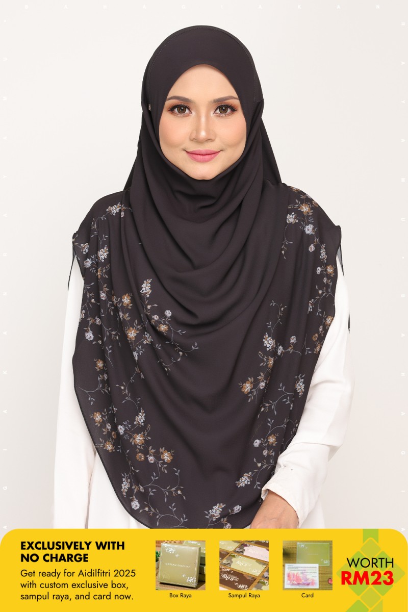 Umma Printed Arwa Black Coal