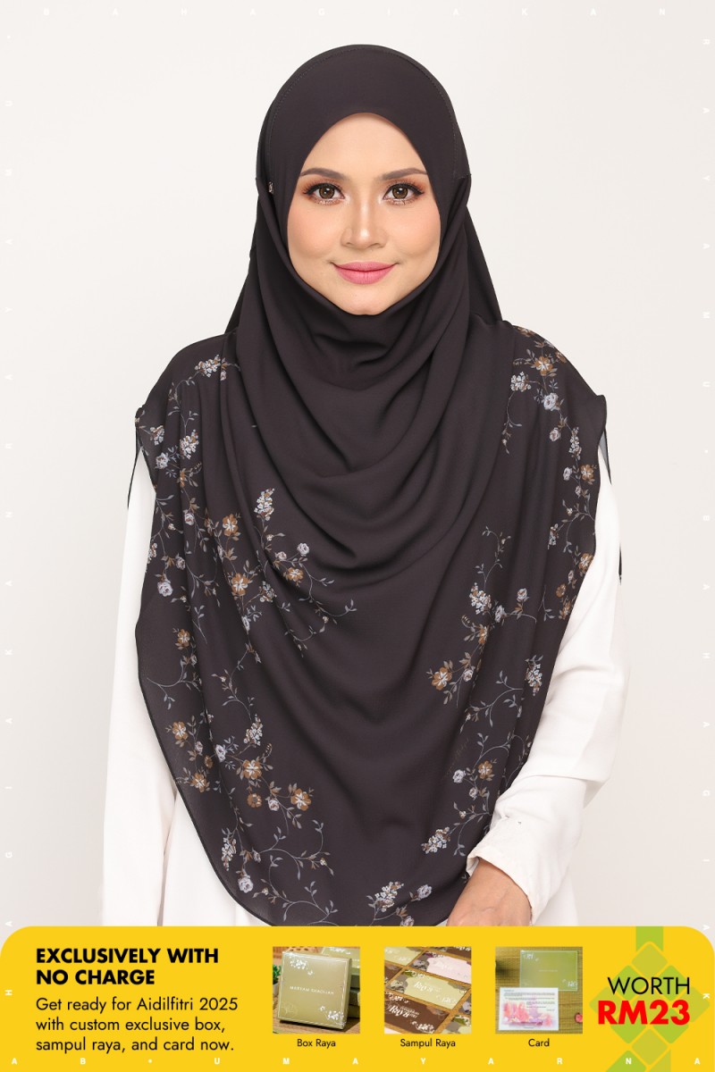 Umma Printed Arwa Black Coal