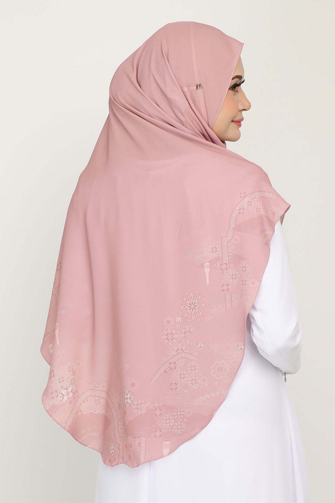 Umma Printed Raudhah Blushing Peach