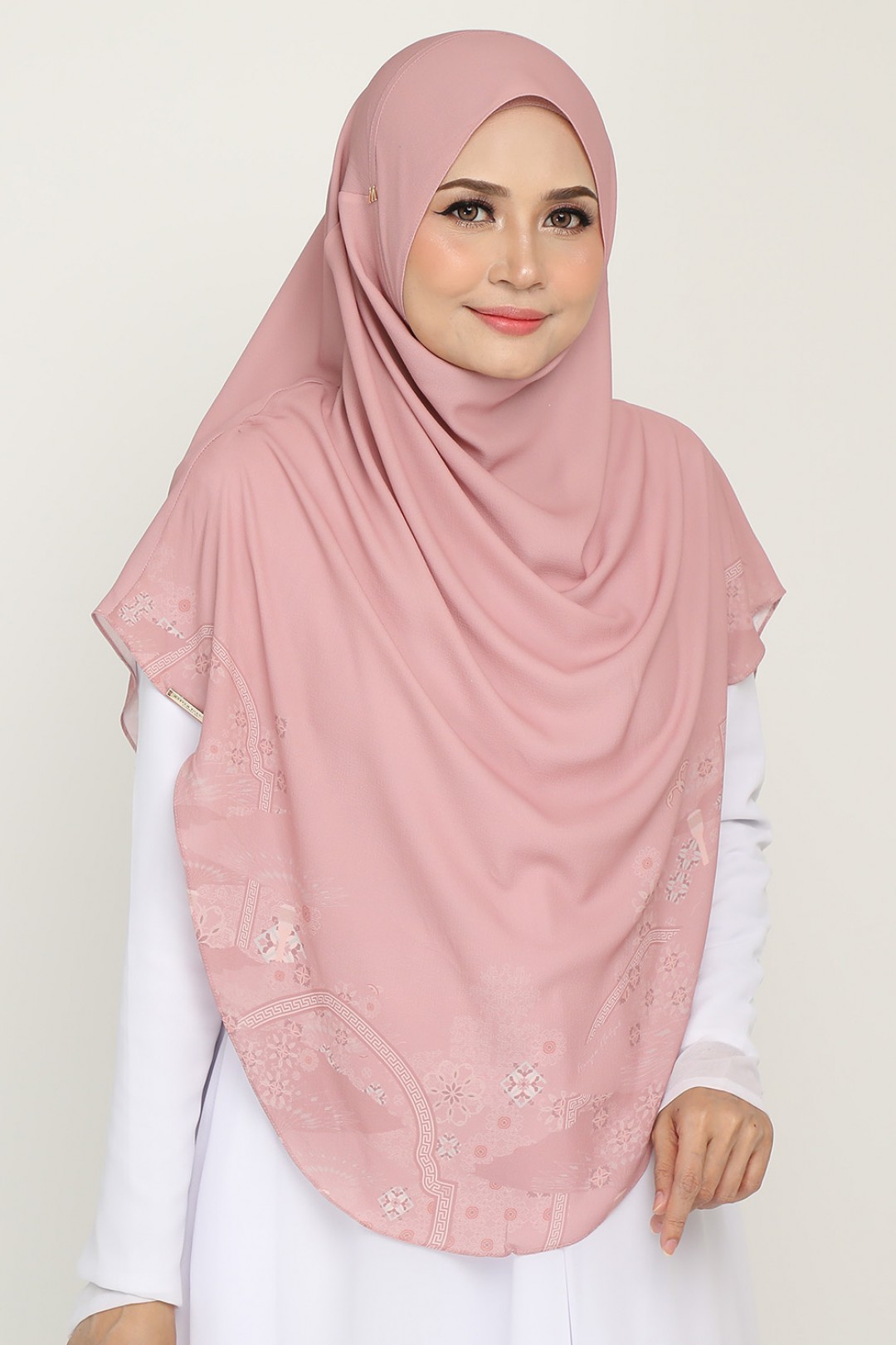 Umma Printed Raudhah Blushing Peach