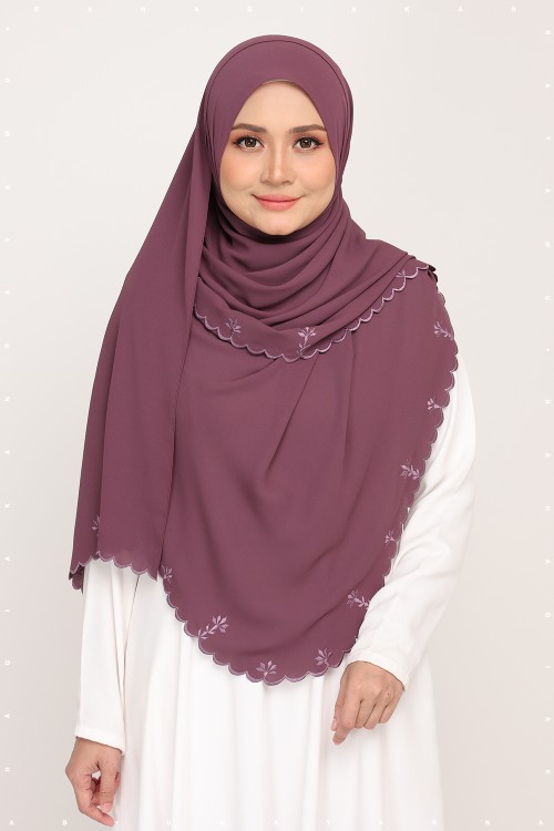 Shawl Sulam Bright Plum