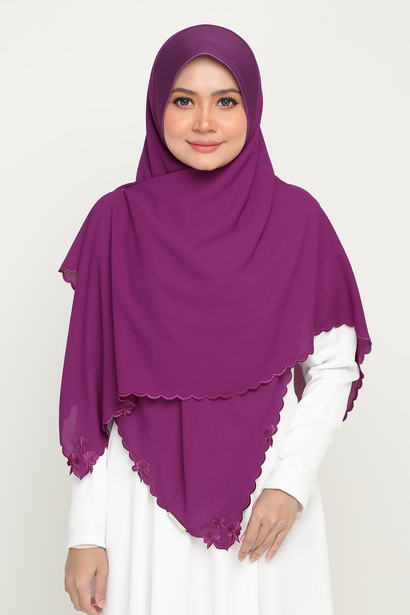 Instant Bawal Sulam Bold Plum