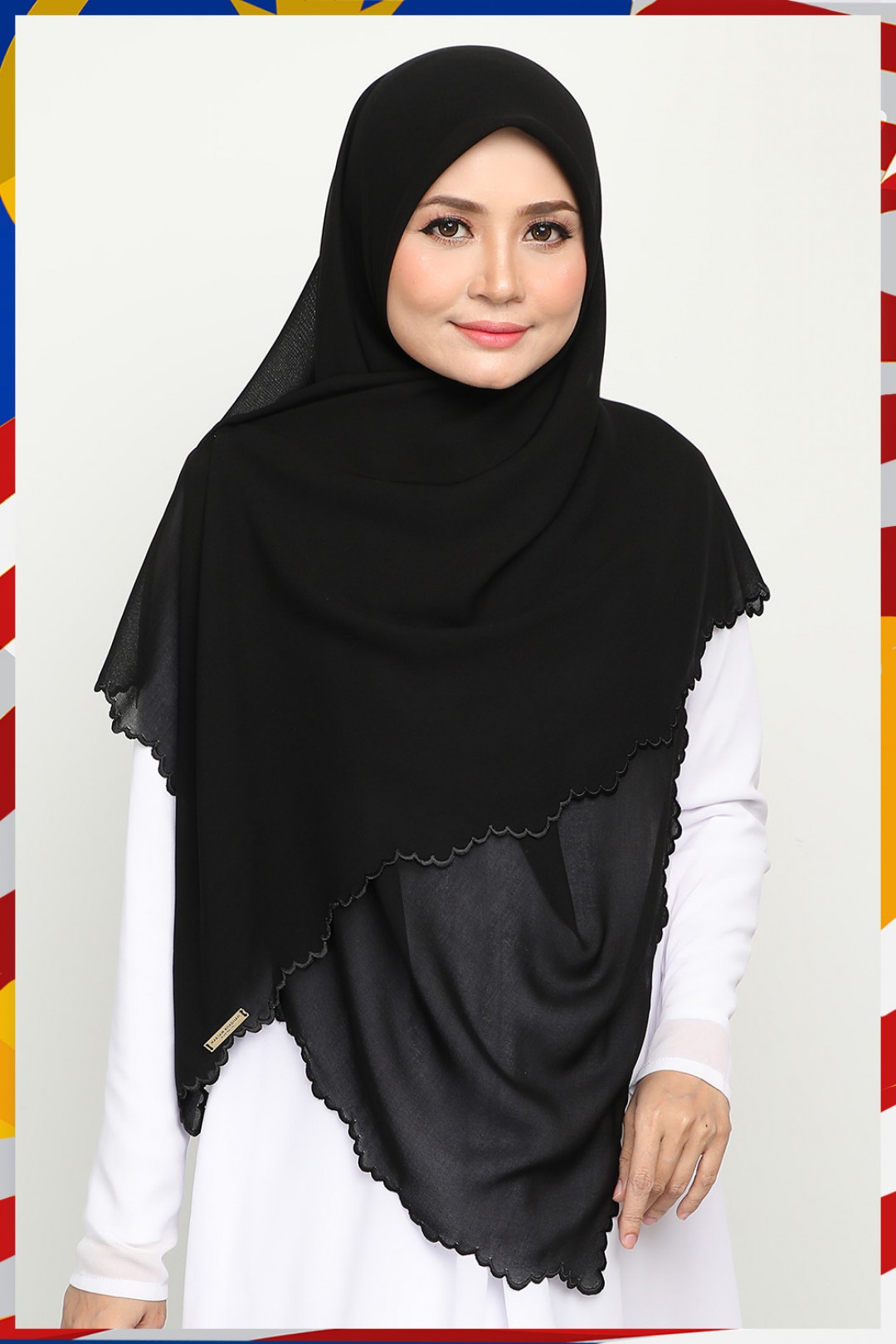 Bawal Sulam Card Black