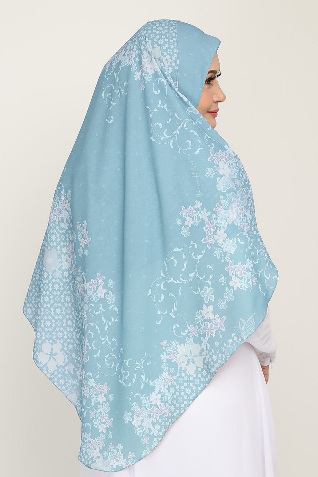 As-Is Instant Printed Khamsiyyah Celeste Teal