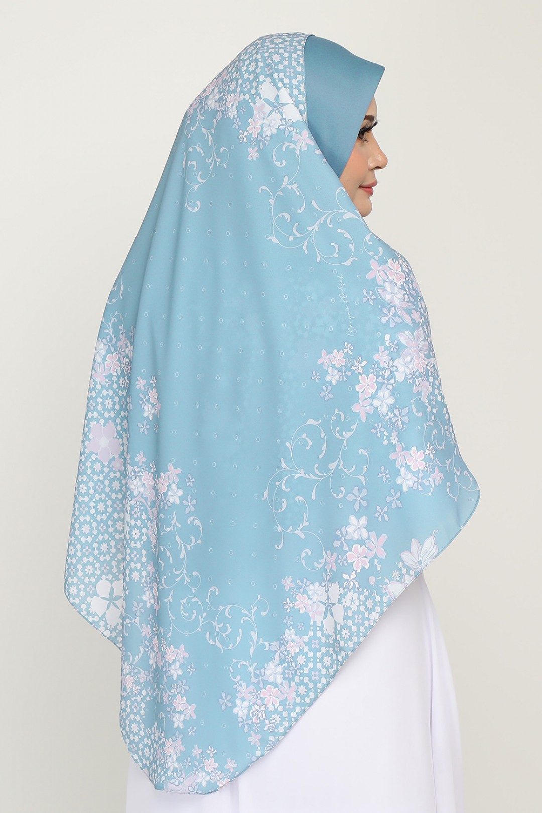 Instant Printed Awning Khamsiyyah Celeste Teal