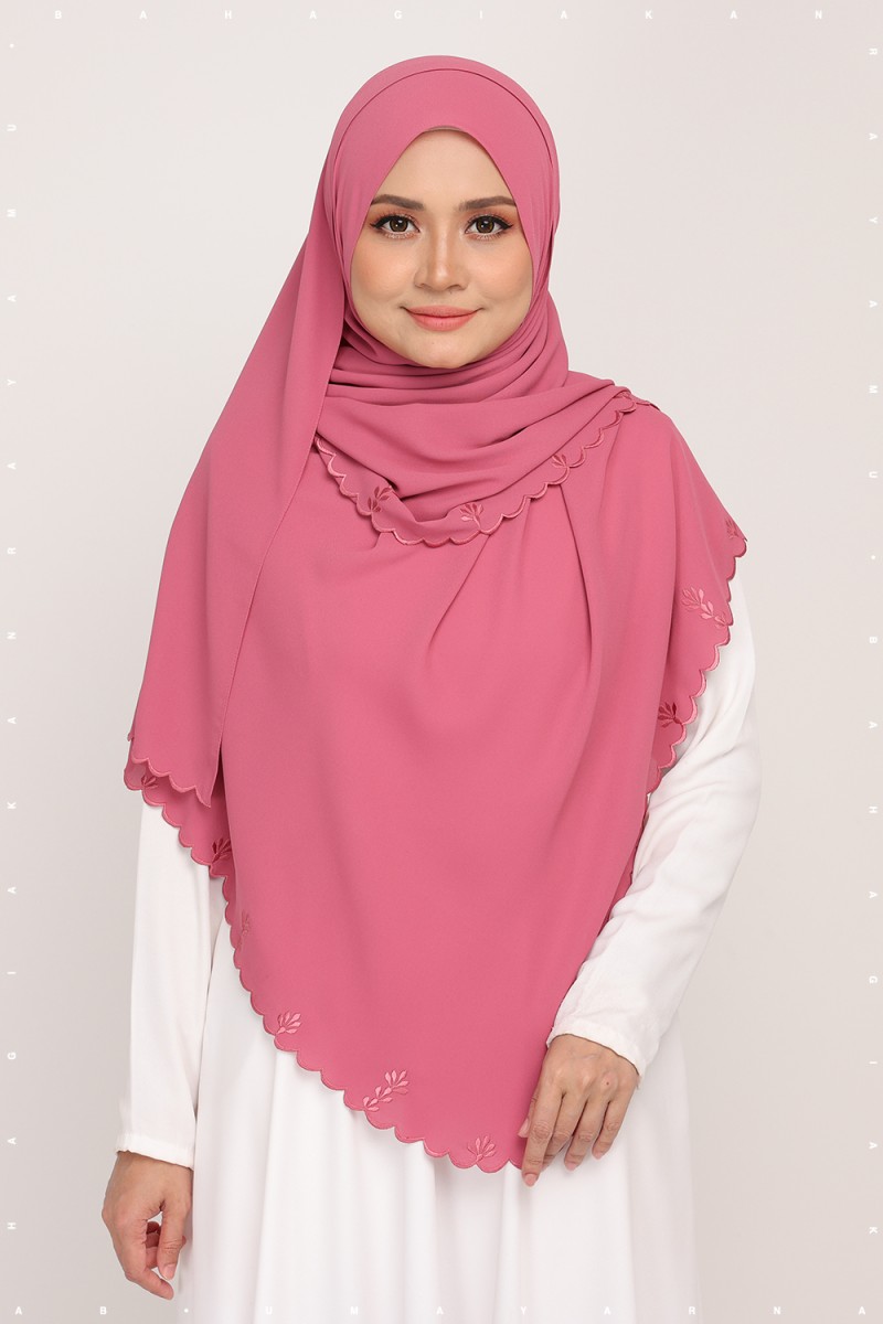 Shawl Sulam Cerice Puce